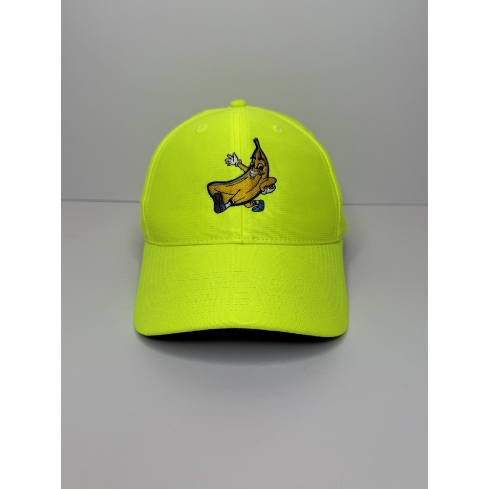 Morganstern's Bananas NYC Logo Strapback Hat Cap Neon Yellow Adjustable OSFM‎